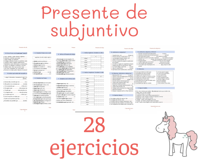 Ejercicio De Conjugaci N Presente De Subjuntivo