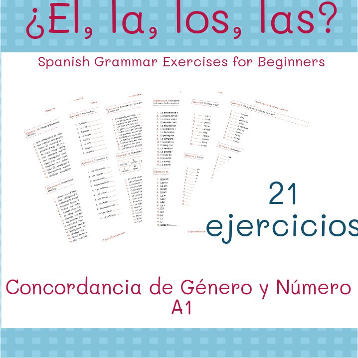 ¿El, la, los, las? Spanish Grammar Exercises for Beginners - Concordancia de Género y Número